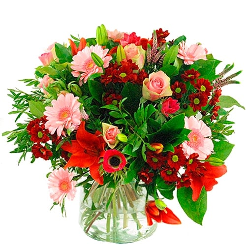 Bouquet pink red