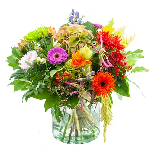 Autumn bouquet brightly colored