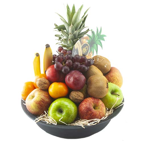 Fruit basket de luxe with pineapple