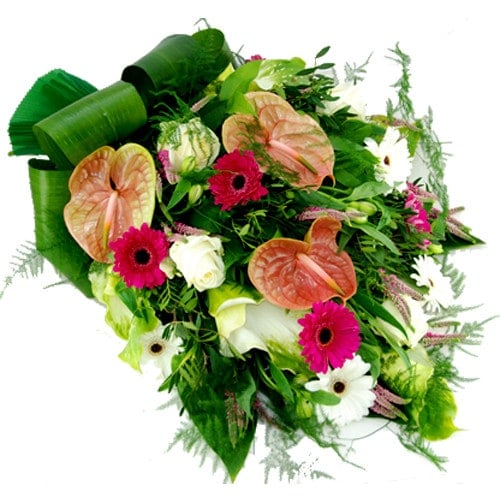 Funeral bouquet pink white