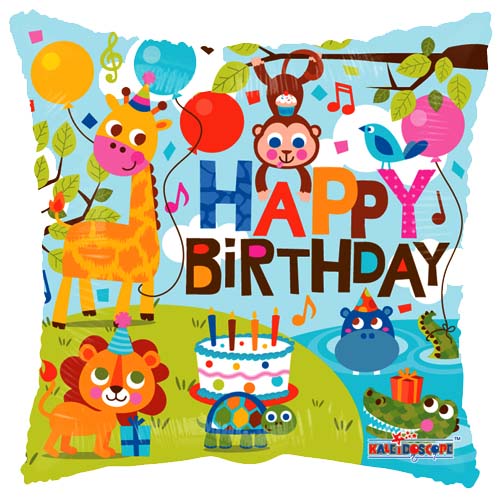 Happy Birthday jungle balloon