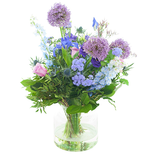 Late summer field bouquet blue purple